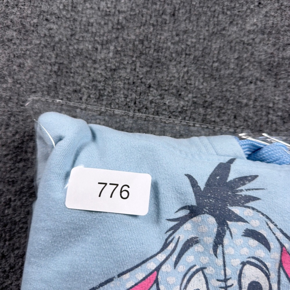 Vintage Disney Eeyore Hoodie Juniors Medium 7/9 Blue Sharing is Caring Graphic - Picture 11 of 11